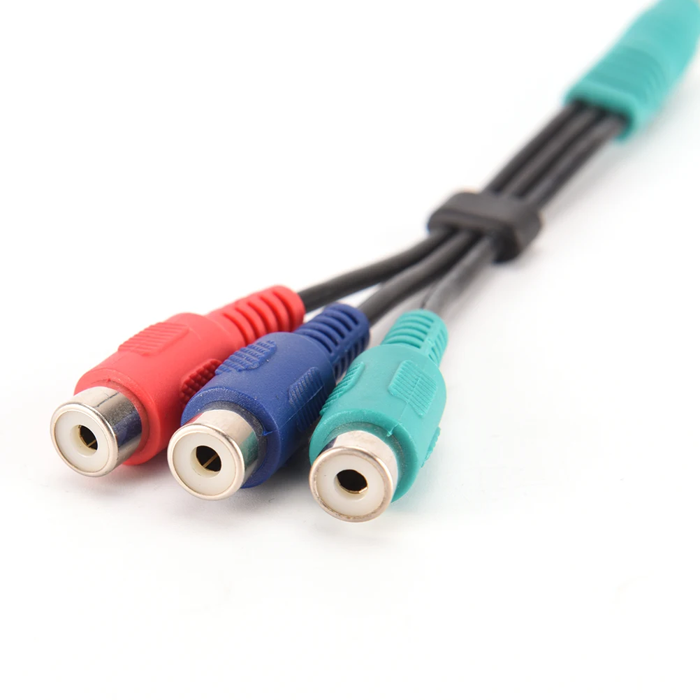 Оптовая продажа высокоскоростной 0 8 мм штекер на 3 RCA разъем адаптер аудио