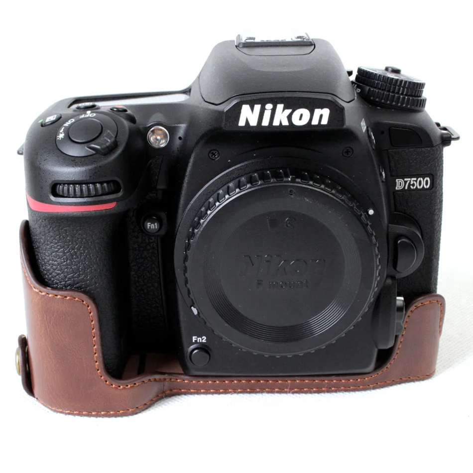 Чехол для камеры Nikon D7500 из искусственной кожи черный/кофейный/коричневый |