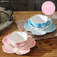 european luxury ceramic coffee cup dish set family romantic afternoon tea set english cherry coffee cup dish 3 piece set