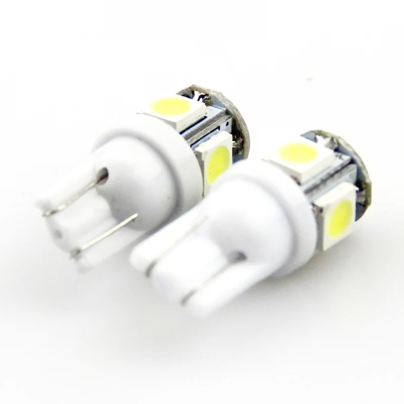 10 шт./лот T10 5050 5SMD светодиодная белая фара Автомобильная задняя с клиновидным