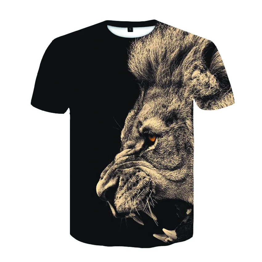 Новое поступление животных 3D Мужская футболка с принтом Человек смешные