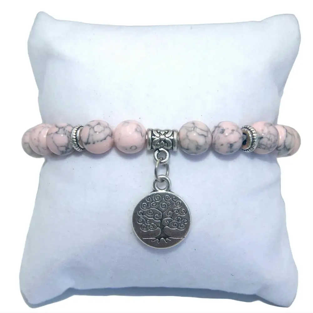 Браслет из натурального агата лазурита тигрового глаза бирюзы 8 мм|Плетеные