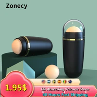 face oil absorbing roller natural volcanic stone massage body stick makeup face skin care tool facial pores cleaning oil roller