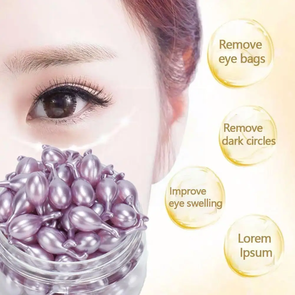 50/60/100Pcs Hexapeptide Capsule Serum Eyes Essence Wrinkles Remove Moisturizing Gel Collagen Eye Hydra Care Anti Eye F5D7