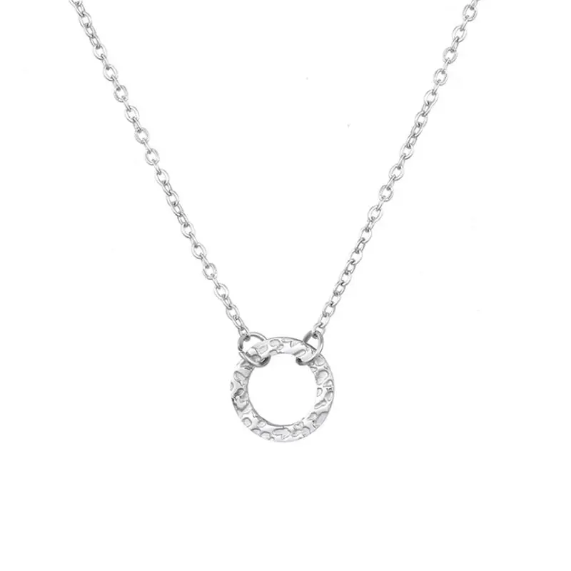 F.I.N.S Trendy Clavicle Choker Necklace for Women Stainless Steel Chic Charm Uneven Circle Pendant | Украшения и аксессуары