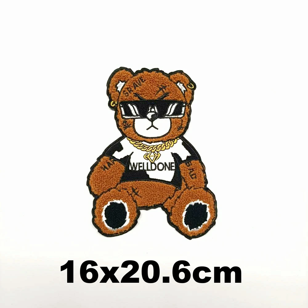 

large embroidery big bear patches for clothing DO-3415