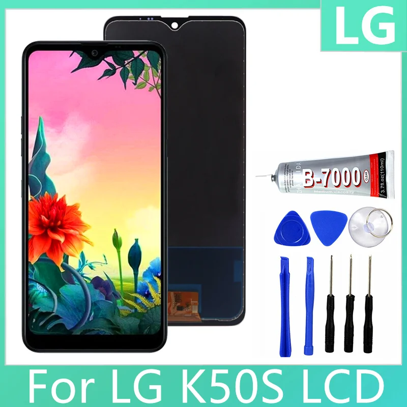 For LG K50S LM-X540 LMX540HM LCD Display Touch Screen Digitizer Assembly with Bezel Frame