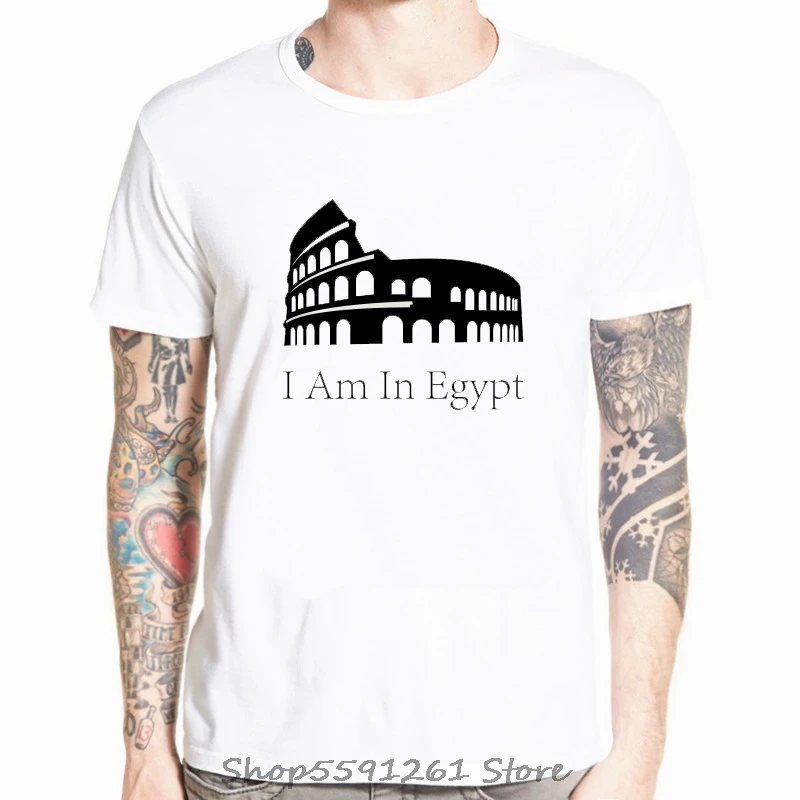 Я нахожусь в Египет футболка Эйфелева башня Забавный дизайн модная Homme из