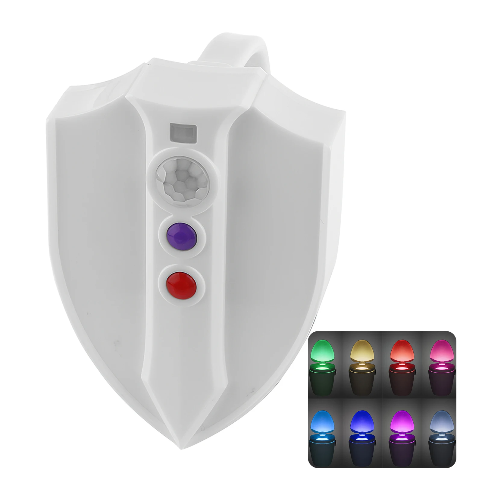 

Ночник с УФ-стерилизацией и питанием от батарейки, 0,2 Вт, умный светильник для унитаза, 8 цветов, прикроватный светильник с датчиком движения