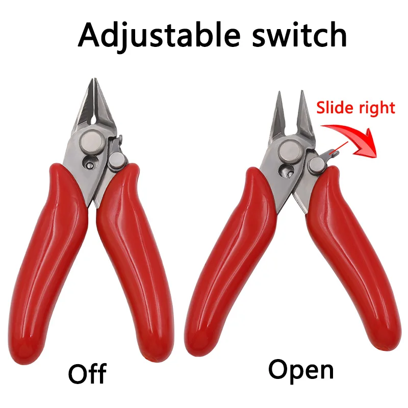 

Diagonal Pliers 3.5 Inch Mini Wire Cutter Small Soft Cutting Electronic Pliers Wires Insulating Rubber Handle Model Pliers
