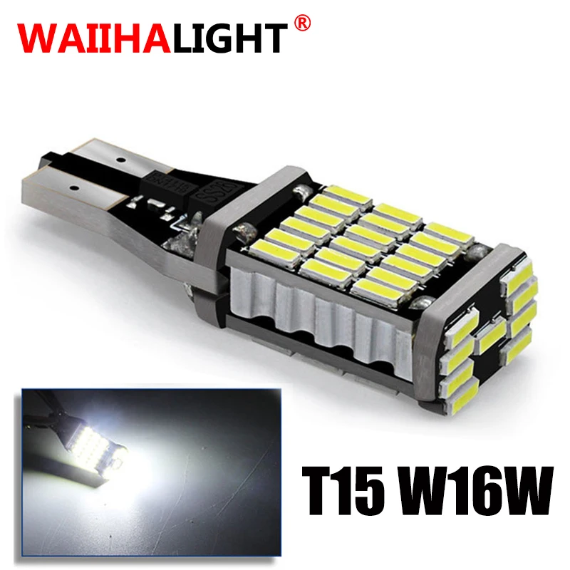

1 шт. T15 W16W 921 Автомобильная Led Canbus обратная лампа авто боковой маркер индикатор Реверсивные огни 12 в белый желтый красный синий