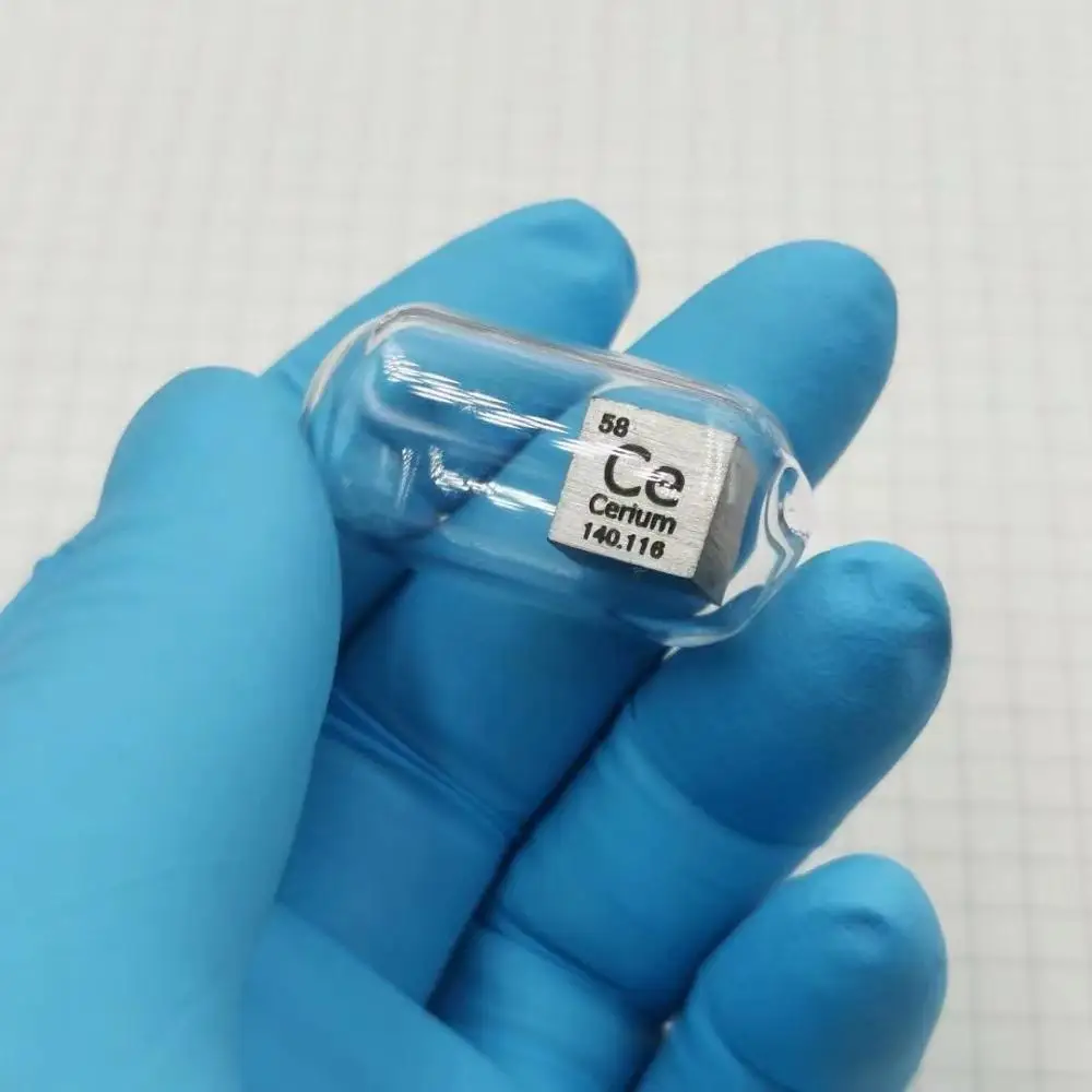 

Cerium Metal 10mm Density Cube 99.9% Pure for Element Collection