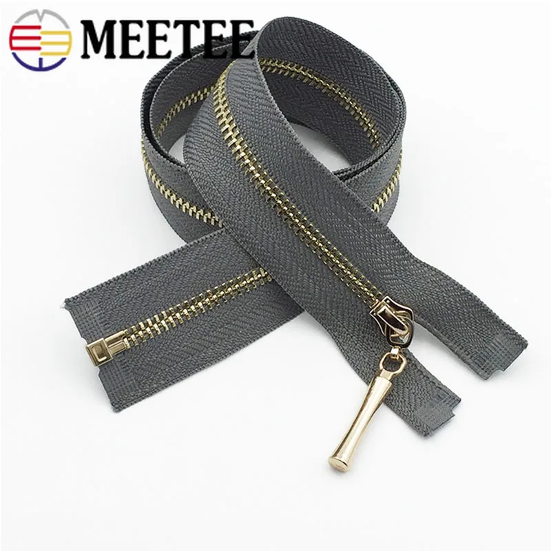 1/3 шт. Meetee 60 см 3 # Авто замок застежки-молнии металла открытого конца молния для