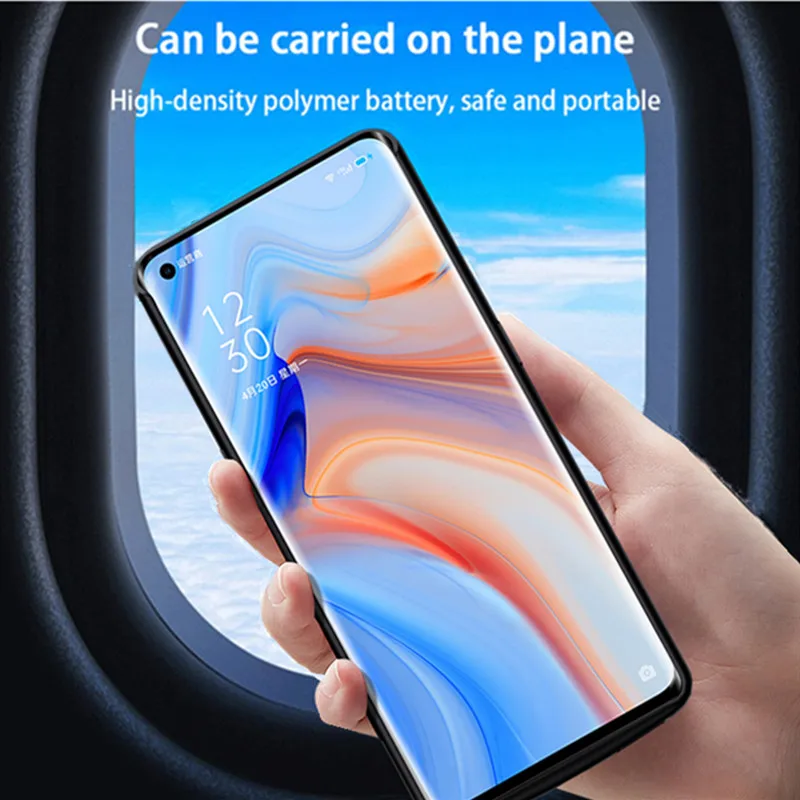 6800mah power bank charging back cover for oppo oppo reno 4 external backup battery case for oppo reno 4 pro charger case free global shipping