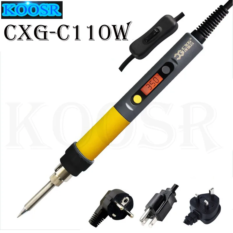 CXG C110W термостат паяльник Staiton C9 железный наконечник ЖК-цифровой дисплей Электропаяльники европейская вилка A3211 нагревательная руда