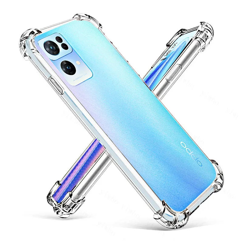 

Original Protective Clear Phone Case for OPPO Reno 7 6 5 Pro Plus Reno6 6pro 6Z 7Pro 7 Se 5 Lite Shockproof Silicone Cover Funda