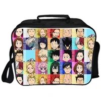 my hero academia lunchbox handbags 3d printing fashion anime cartoon insulated picnic lunchbox handbags spring outing food bag