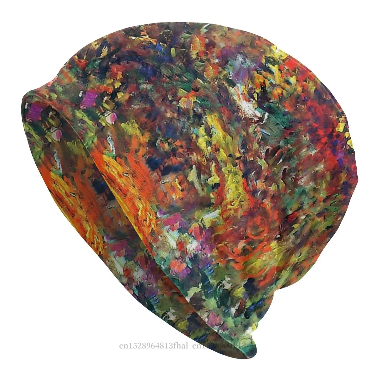 

Claude Monet Path Under The Rose Trellises Giverny Bonnet Homme Winter Impressionism Art Skullies Beanies Caps Style Fabric Hats