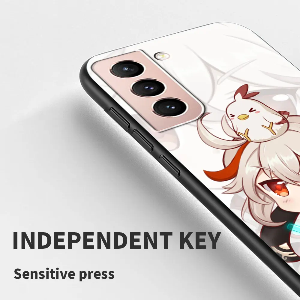 Мягкий чехол для Samsung Galaxy S20 FE S21 Ultra S10 Lite черный S9 S8 Plus S10e смартфона Genshin Impact