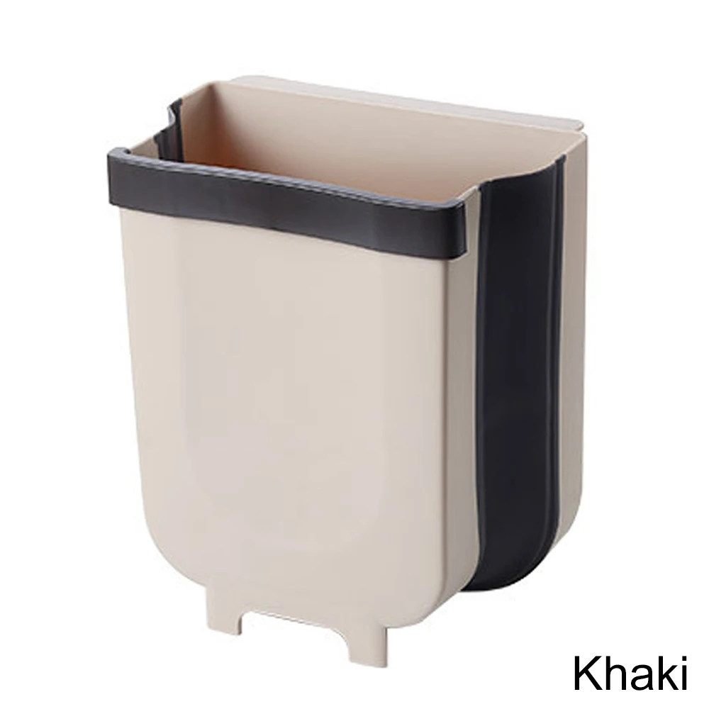 1PC Folding Waste Bin Kitchen Cabinet Door Hanging Trash Can Wall Mounted Trashcan for Bathroom Toilet | Дом и сад