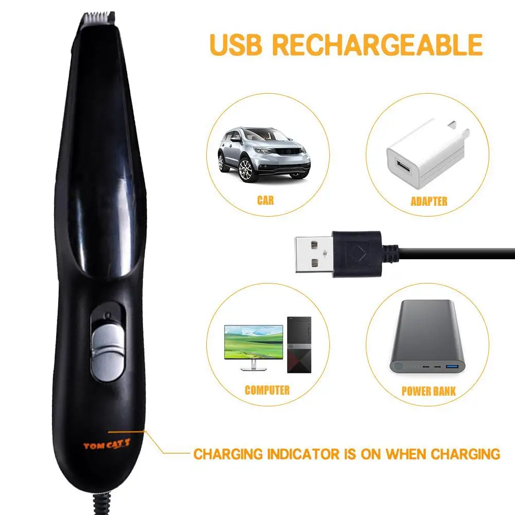 Профессиональная USB перезаряжаемая машинка для стрижки домашних животных собак