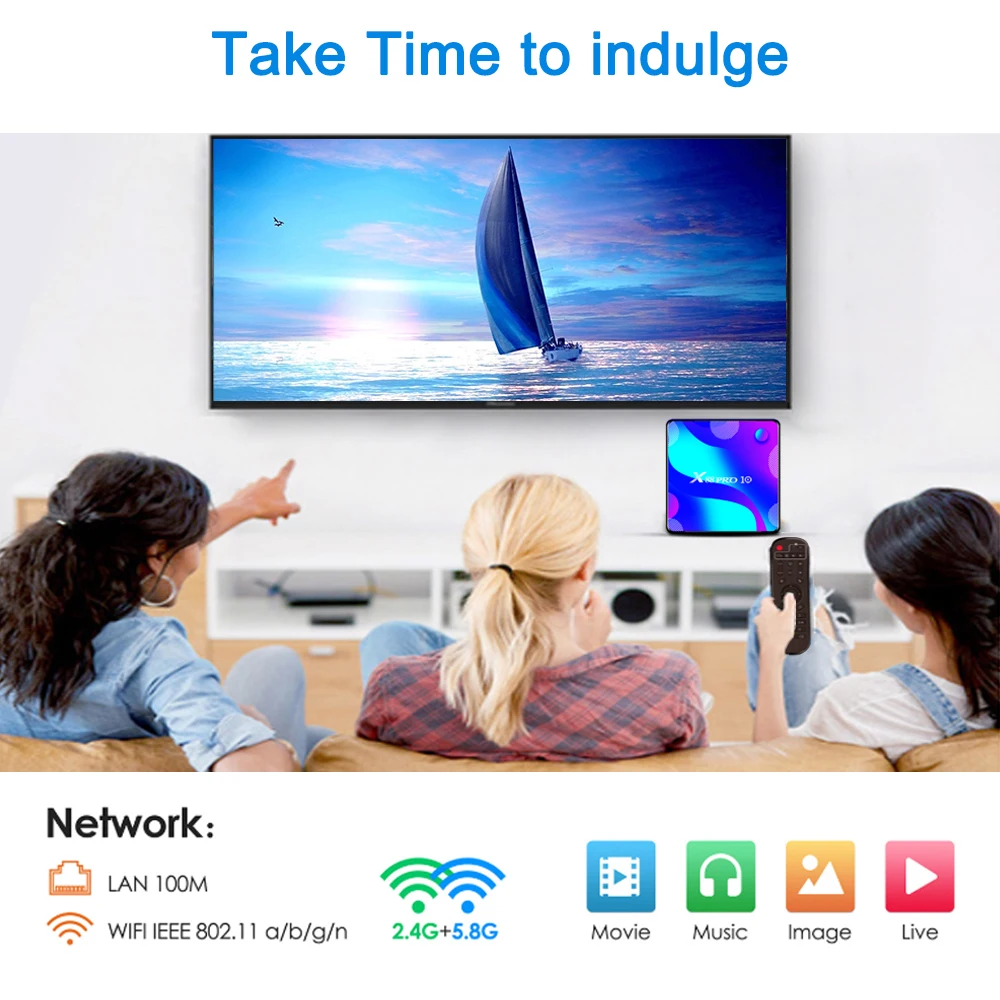 ТВ-приставка Android 10 X88 Pro Wifi медиаплеер 4K H.265/H.264 3D 1080P RK3318 четырехъядерный 64 бит X88Pro