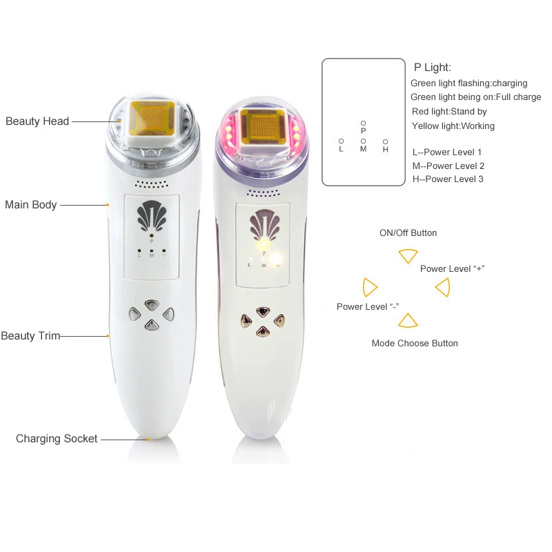 

RF Radio Frequency Dot Matrix Face Skin Lifting Tightening Rejuvenation Wrinkle Removal Facial Massager Beauty Care Device