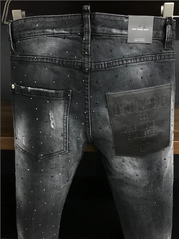 Authentic Classic DSQUARED2 Men's Tube Jeans Casual Motorcycle Party Streetwear Pant 2021 9708