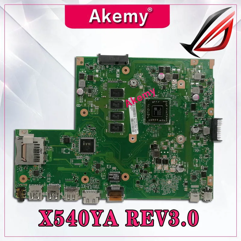 Оригинал для For Asus X540YA материнская плата ноутбука E1 7010 4 Гб основная REV 3 0