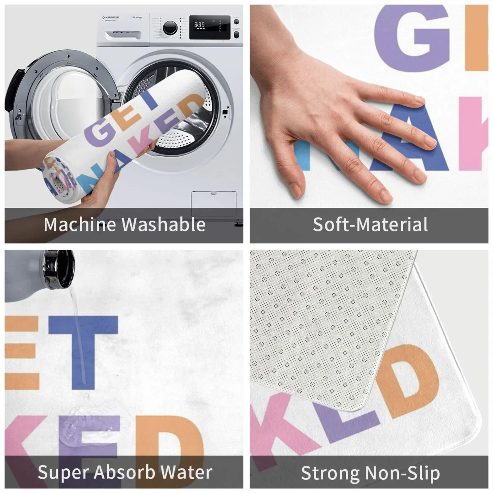 Забавный коврик для входной двери с забавными котировками ванной комнаты набор