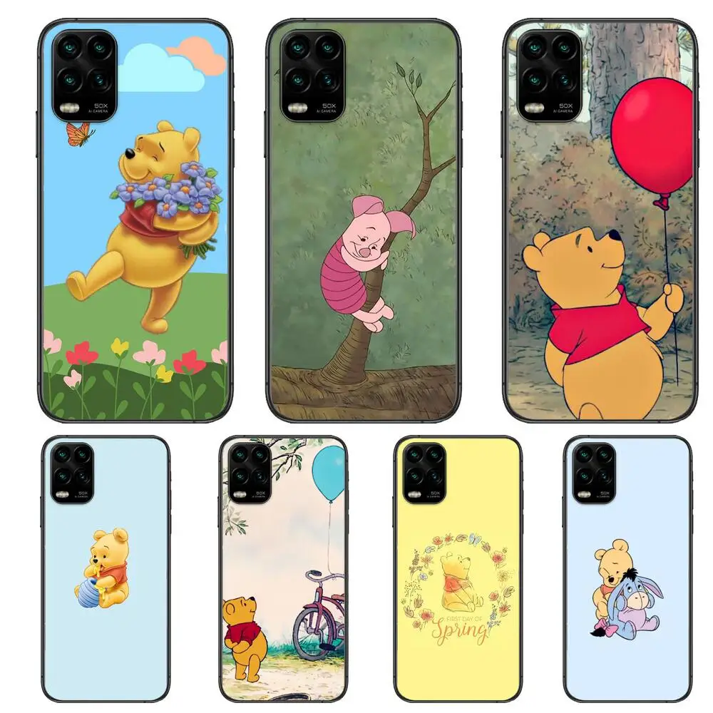 Winnie Pooh Bear cartoon Phone Case For XiaoMi Redmi Note 11 10 9S 8 7 6 5 A Pro T Y1 Black Cover Silicone Back Pre style cover | Мобильные