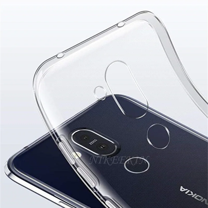 Мягкий противоударный чехол для Nokia 7 2 3 5 9 8 1 Plus X5 X6 X7 силиконовый 4 6 Plus|Бамперы| |
