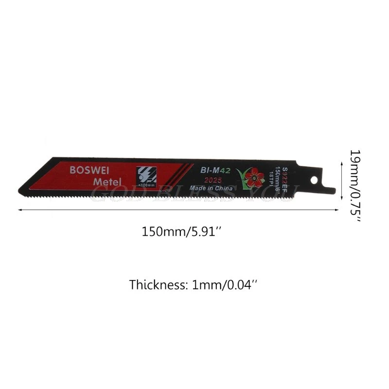2PCS/SET Black Reciprocating Sabre Saw Blades for Cutting Metal Professional S922EF Accessory Kit Tool