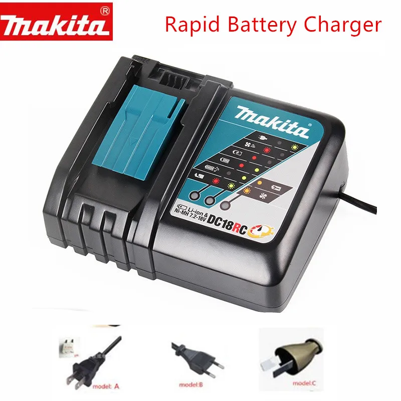 MAKITA DC18RC MAKITA Зарядное устройство 14,4-18 V для BL1830B BL1840B BL1850B BL1860B Зарядное устройство DC18RCT DC18SD DC18RC - Цвет: MAKITA DC18RC