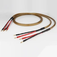cardas hexlink golden five 5c crystal copper hifi loudspeaker cable with 2 to 2 banana plug connector plug