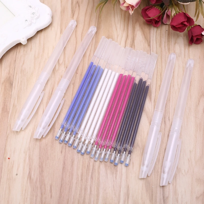 

4pcs Heat Erasable Pen Shell with 40pcs Automatic Disappearing Refills Magic Pens Marking for Sewing Quilting Dressmaking