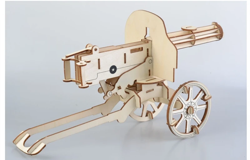

Тяжелый пулемет, 3D деревянная игрушка-пазл, Сборная модель, наборы для рукоделия из дерева, настольное украшение, игрушка-пазл ручной работы