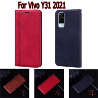 flip case for vivo y31 2021 cover phone protective shell stand wallet leather book for vivo y31 case etui hoesje funda bag