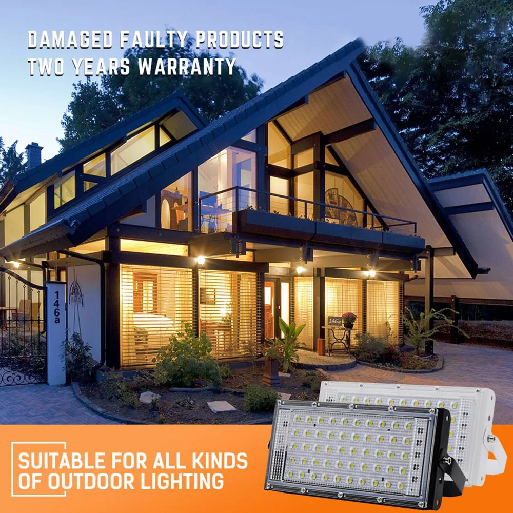 Светодиодный прожектор наружный 50 Вт настенный светильник отражатель IP65