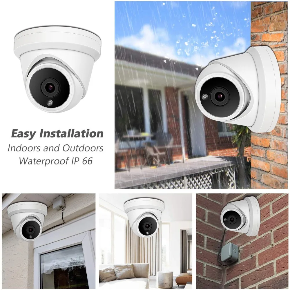 Совместимы Hikvision 8MP видеонаблюдения ip-камеры с питанием по POE револьверная наружная сетевая камера безопасности с 30M IR Onvif
