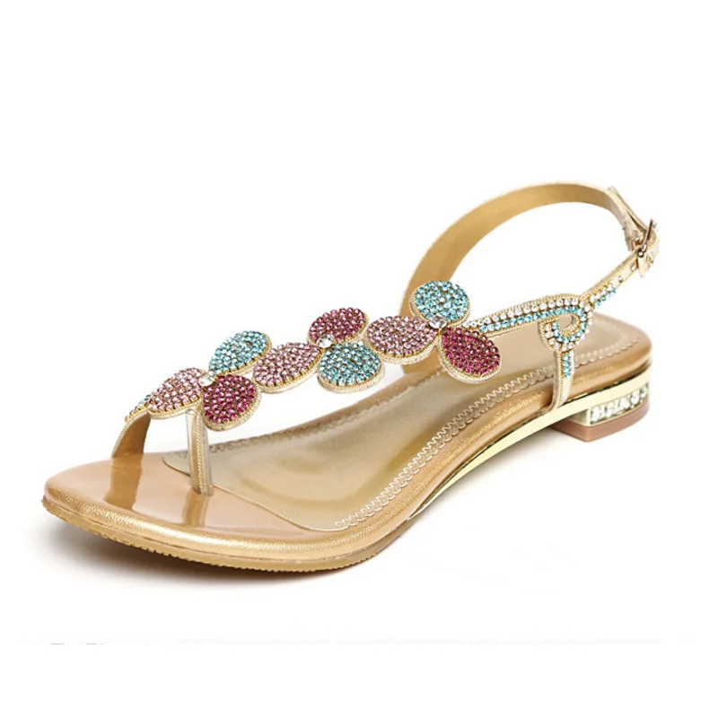 Женские сандалии со стразами CPI летние туфли из натуральной кожи на мягкой