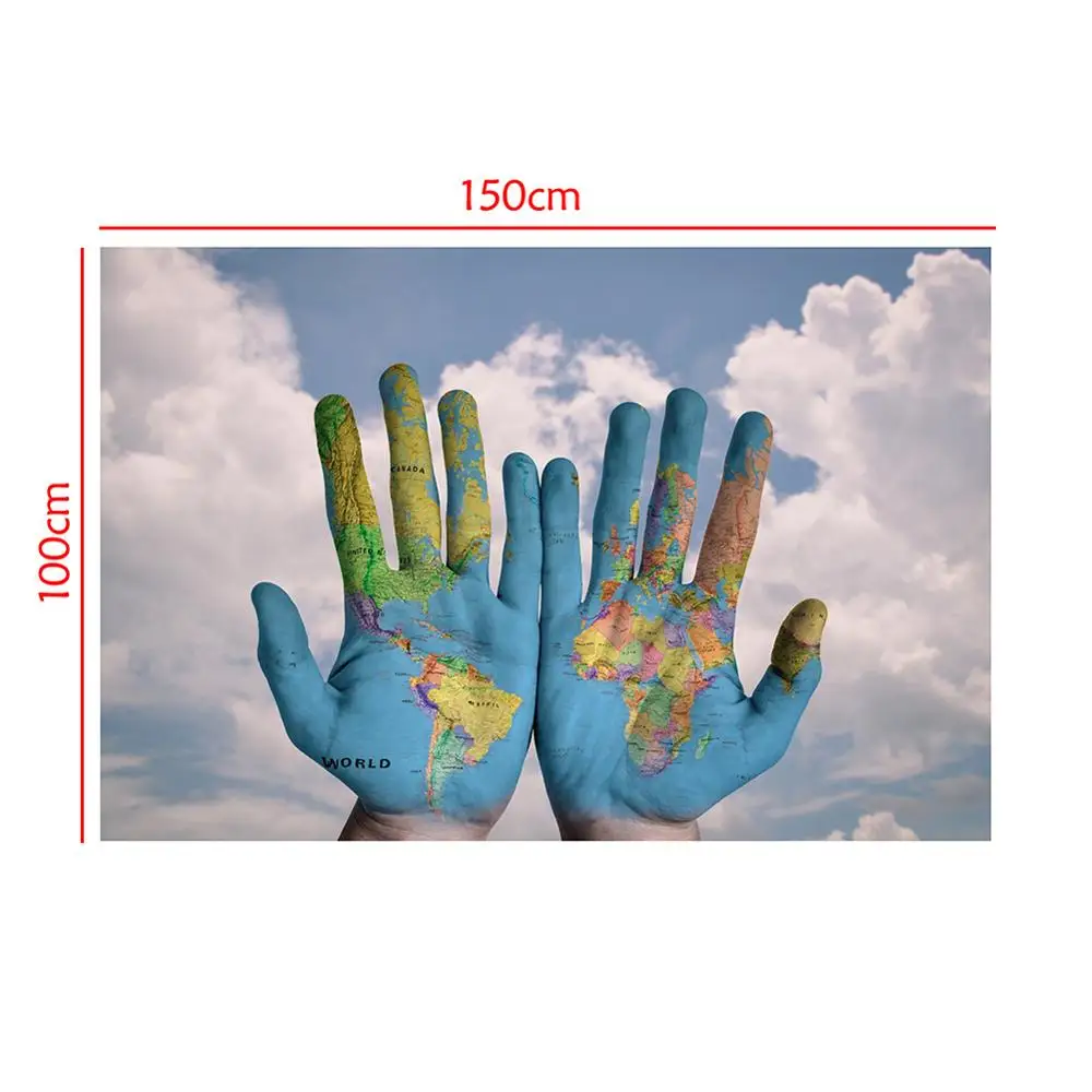 150x100 см креативная карта мира домашний офис декор стен живопись фотостудия
