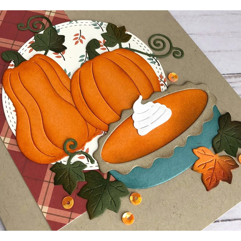 autumn fall harvest season food cake animals leaves house car letter sentence metal cutting dies make stencils decorate cards free global shipping