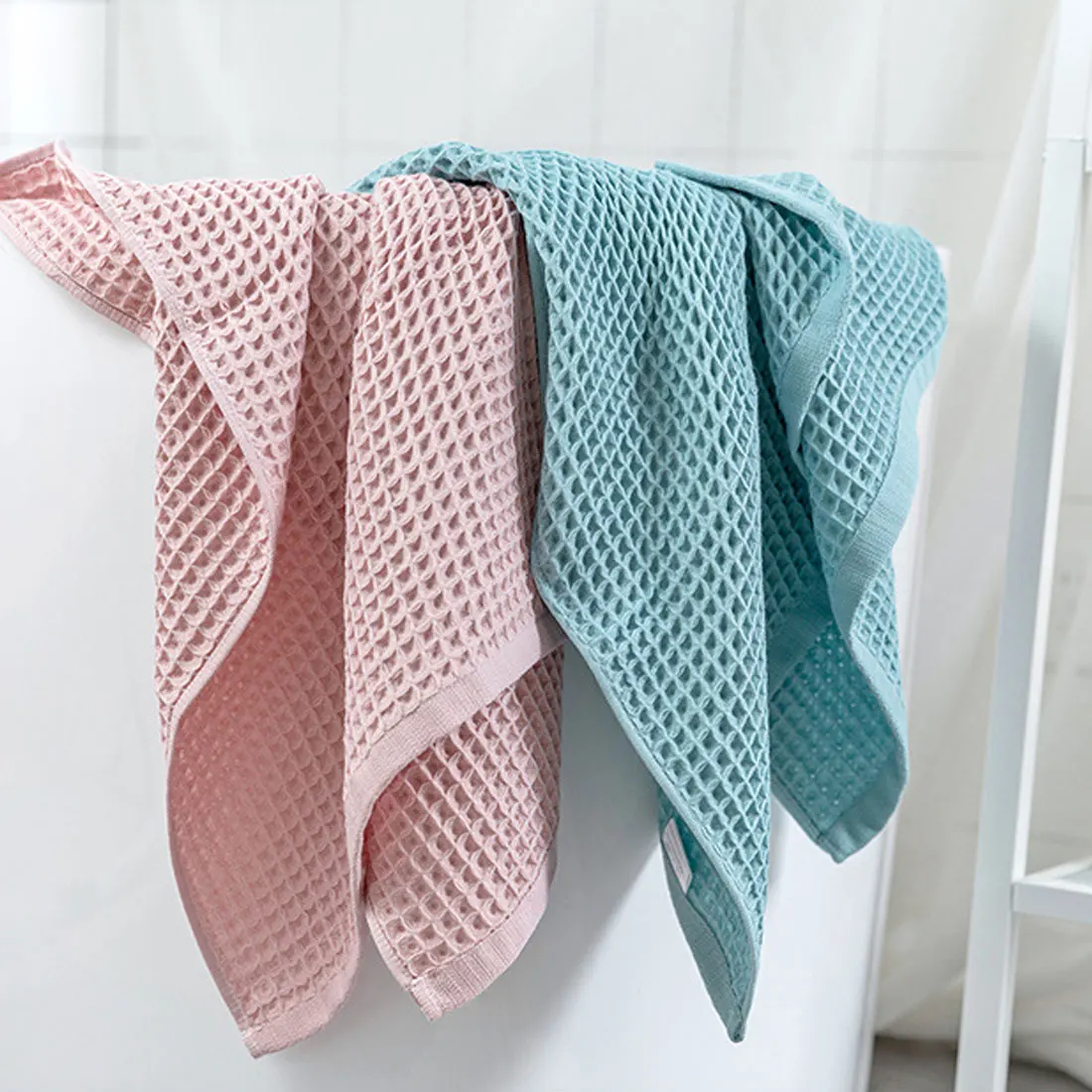 

100% Cotton Hand Towels for Adults Plaid Hand Towel Face Care Magic Bathroom Sport Waffle Towel 70x140cm