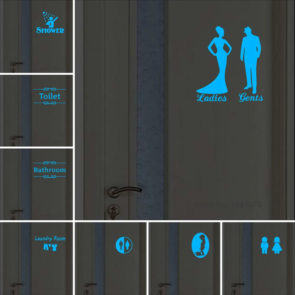 Стикер для туалета стикер Знак s Настенная Наклейка детской комнаты домашний