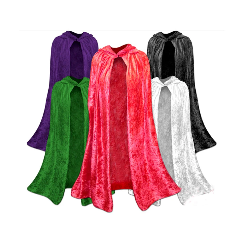 Новый вельветовый плащ смерти в средневековом стиле для Хэллоуина 2021 ретро