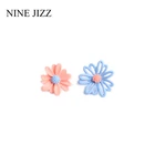 NINEJIZZ нерегулярные маленькие серьги маргаритки маленькие серьги-гвоздики с цветком хризантемы для женщин модные элегантные ювелирные изделия оптом