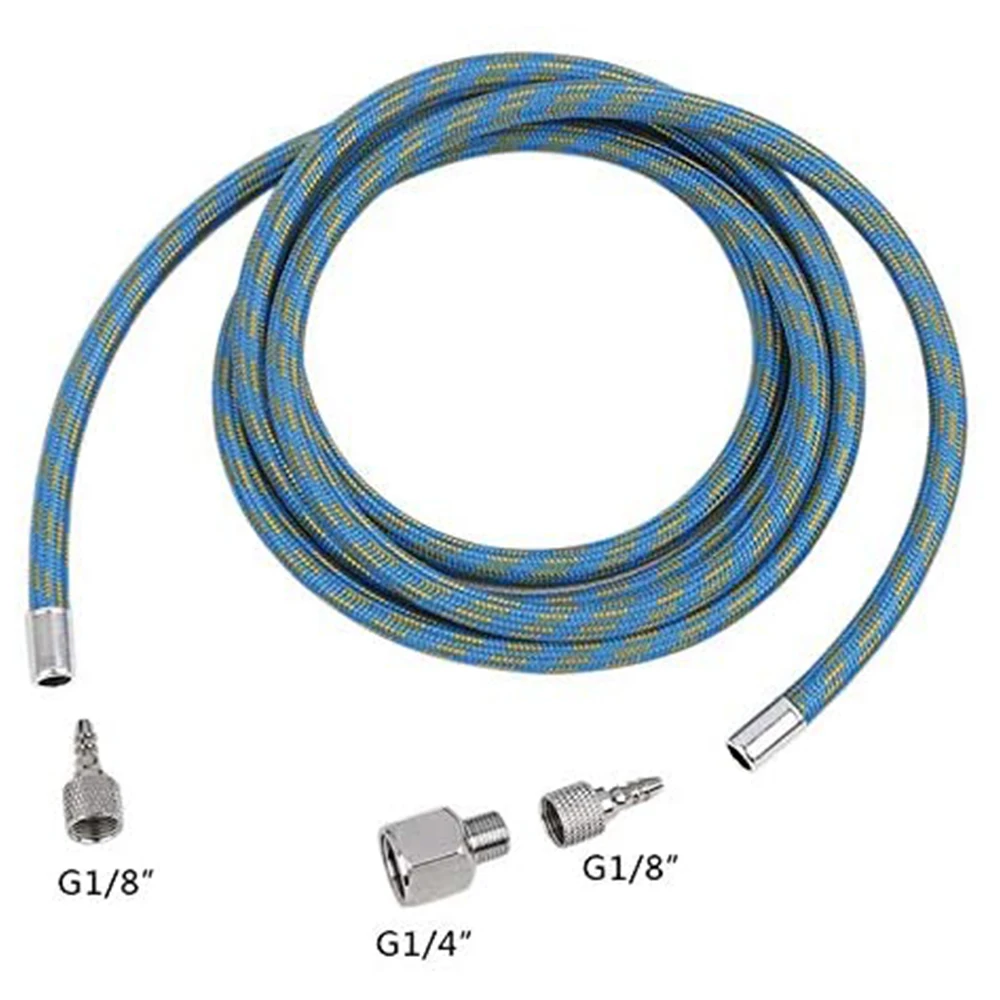 Аэрограф с нейлоновой оплеткой 1 8 м в комплекте адаптером BSP 1/8 дюйма | Инструменты