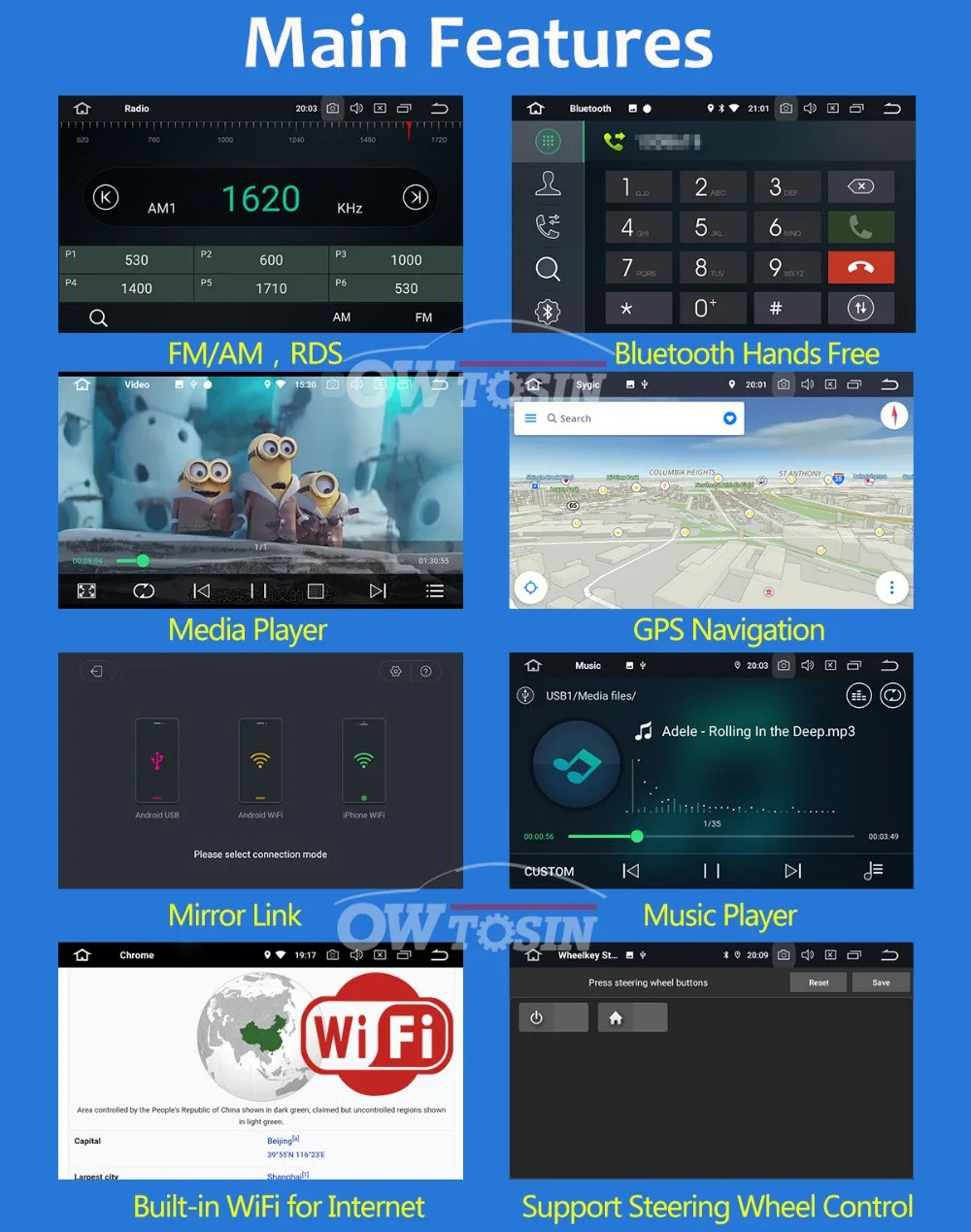 " PX6 4 Гб+ 64 ГБ Android 9,0 Автомобильный мультимедийный dvd-радио GPS для Toyota RAV4 для Toyota Previa RAV 4 2012 2013 DSP CarPlay