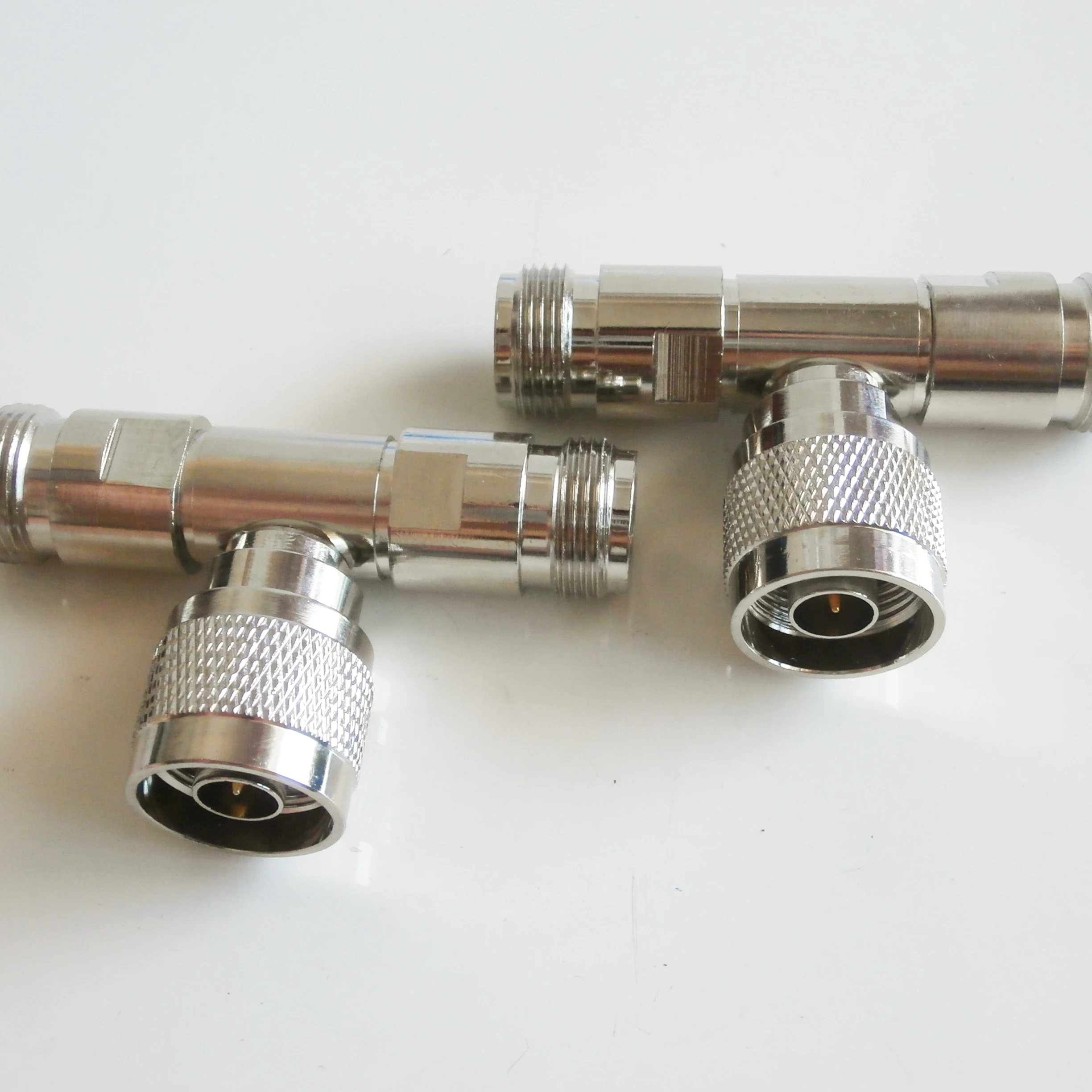 Переходник-Разветвитель Коаксиальный N 3-ходовой Т-образный Штекерный Разъем на 2